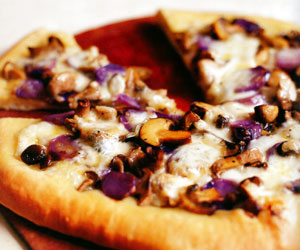Pizza with Wild Mushrooms and Fontina Recipe