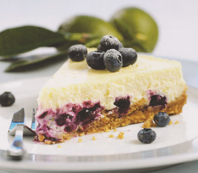 Creamy lime blueberry cheesecake recipe
