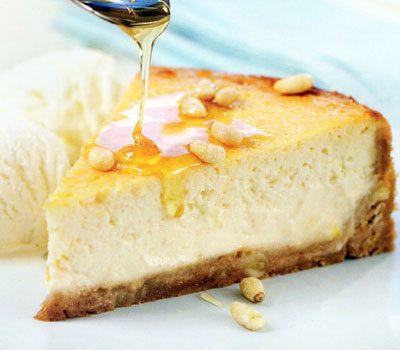 Honey and ricotta cheesecake