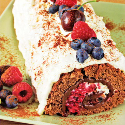 Chocolate Berry Roll Recipe