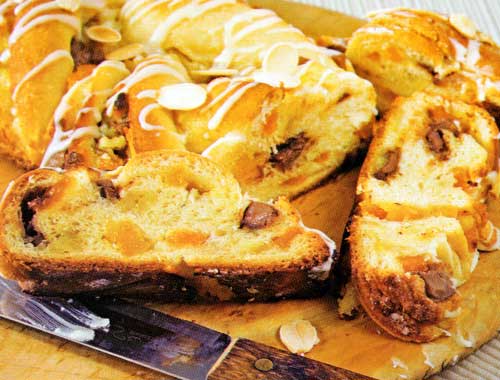 Marzipan and Chocolate Plait Recipe