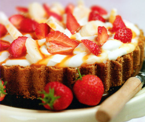 Banana and Strawberry Split Pie Recipe