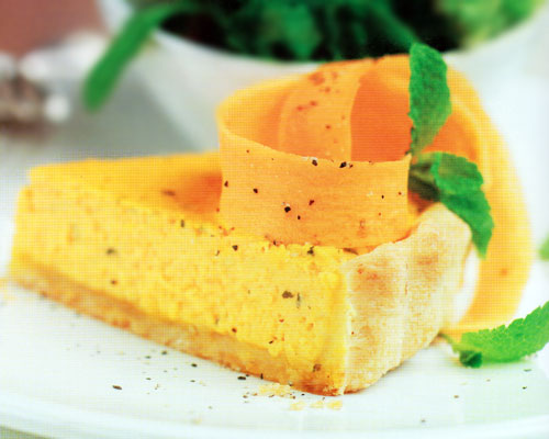 Carrot and Mint Custard Tart Recipe