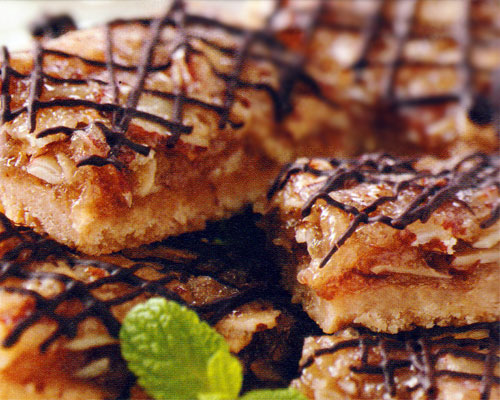 Chocolate-Glazed Almond Bars Recipe